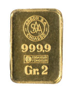 2 gramm Argor Goldbarren